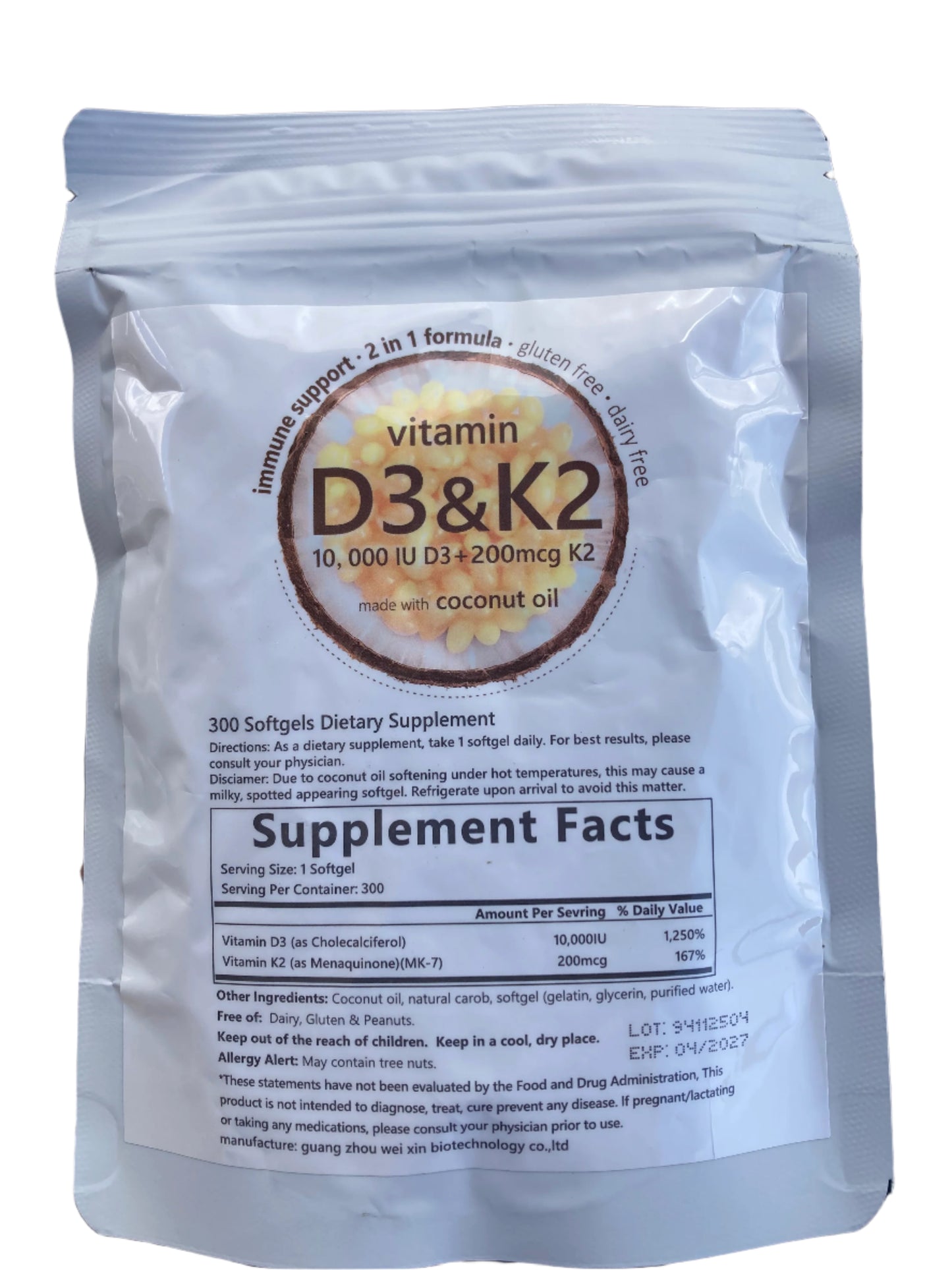 Vitamin D3+K2